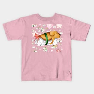 cute brown sushi dog Kids T-Shirt